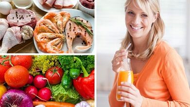 Mitybos korekcija, gydant varikozės venas kojose